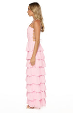 Georgie Pink Ruffle Maxi Dress Image
