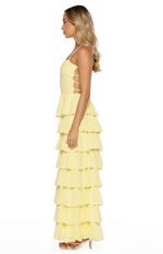 Georgie Yellow Ruffle Maxi Dress Image