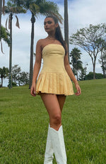 Good Days Yellow Strapless Mini Dress Image
