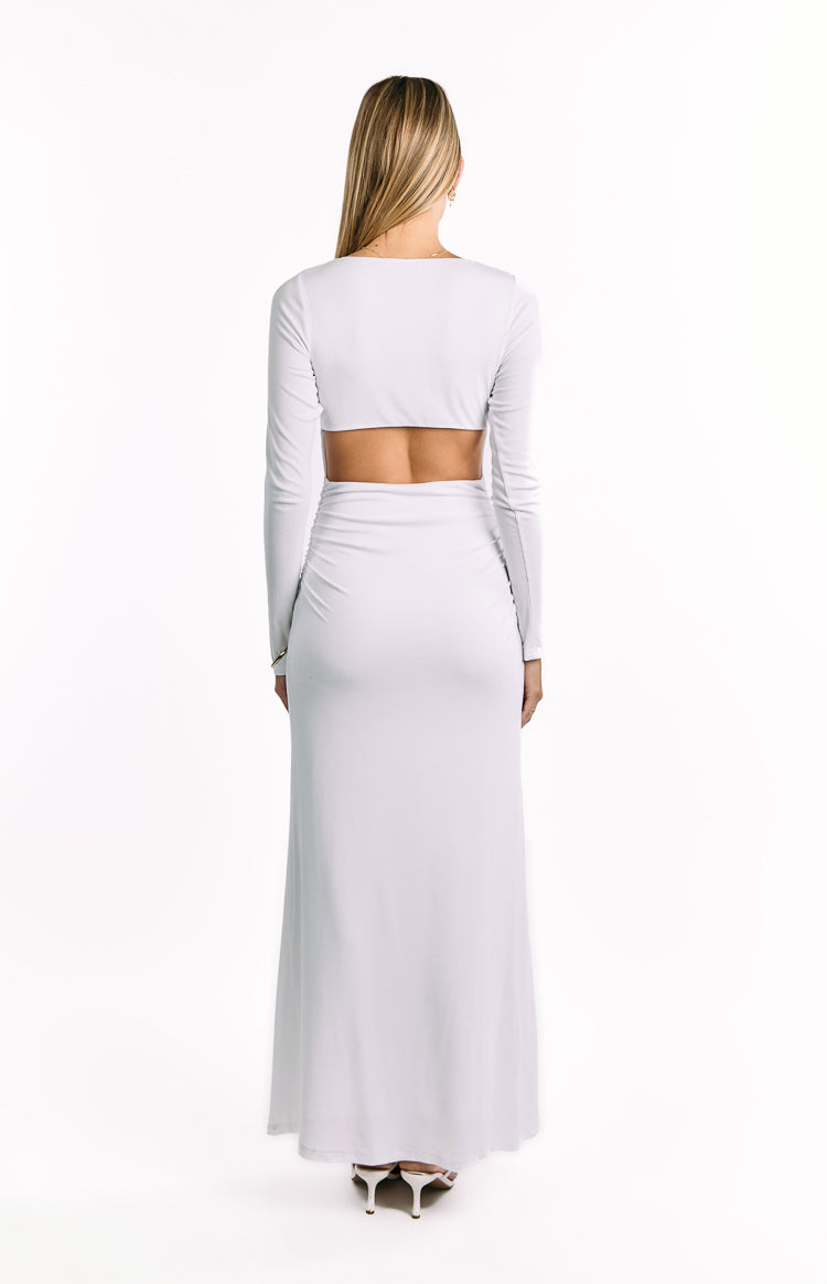 Grayson White Long Sleeve Maxi Dress Image