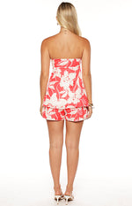 Ailany Red Floral Shorts Image