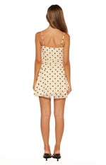 Hadleigh Cream Polka Dot Mini Dress Image