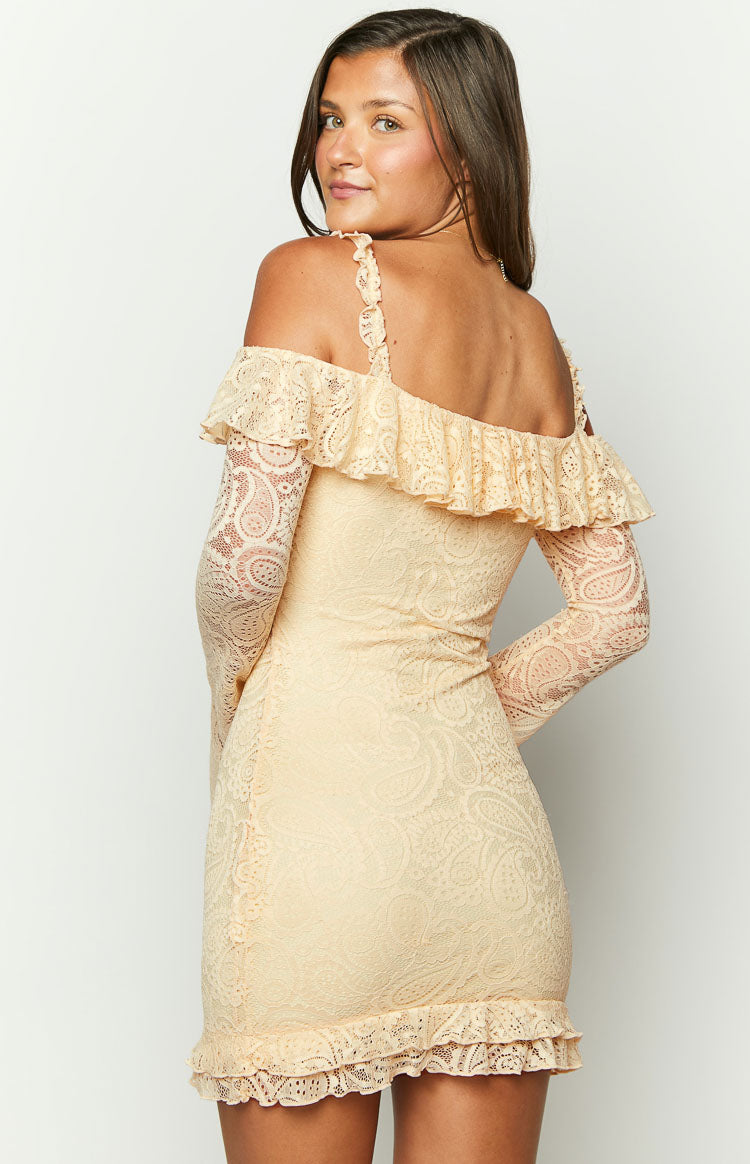 Harlow Cream Lace Mini Dress Image