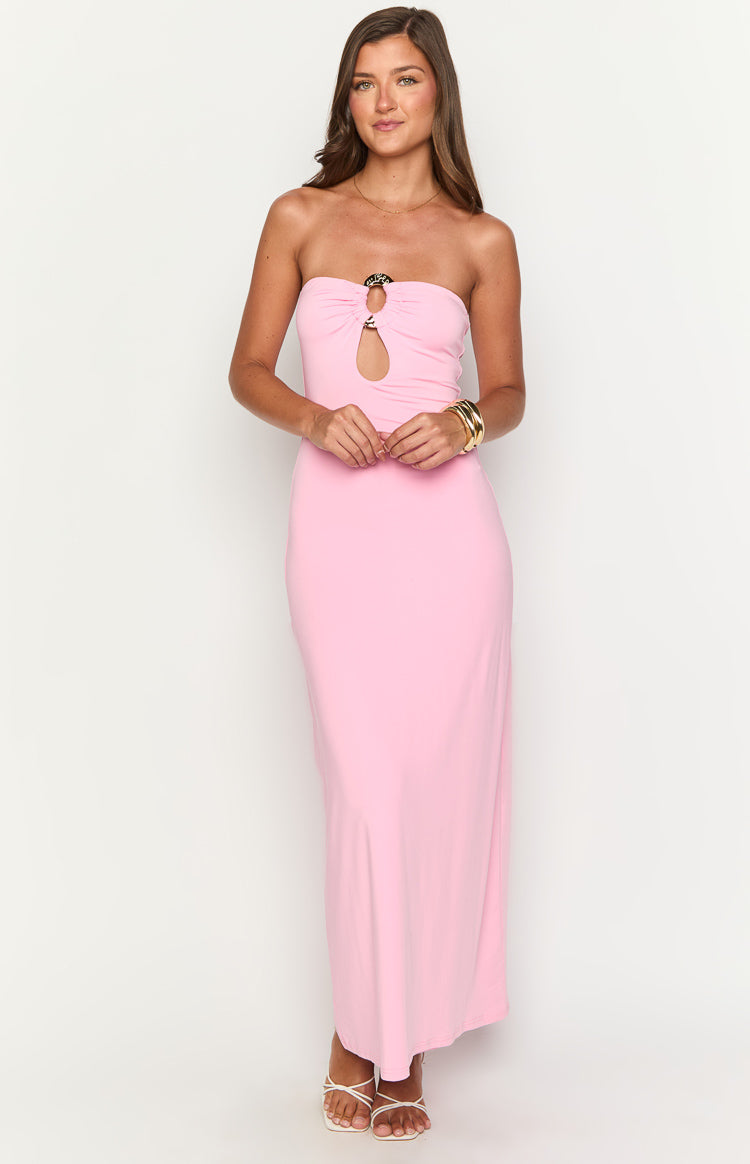 Harriet Pink Strapless Maxi Dress | Beginning Boutique AU Harriet Pink Strapless Maxi Dress | Beginning Boutique AU