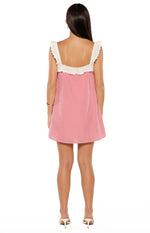 Harry Red Gingham Lace Mini Dress Image