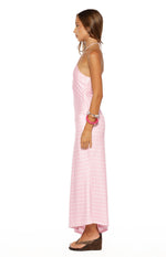 Hendrea Pink Stripe Jersey Midi Dress Image