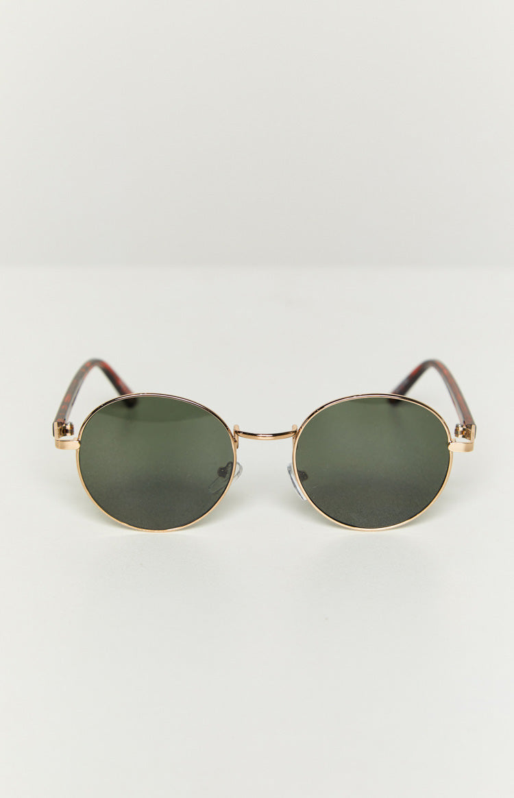 ROUND METAL Sunglasses in Gold and Green - RB3447 | Ray-Ban® GB