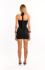 Impala Black Halter Mini Dress Image