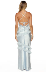 Inara Blue Ruffle Maxi Dress Image