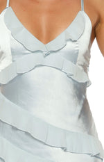 Inara Blue Ruffle Maxi Dress Image