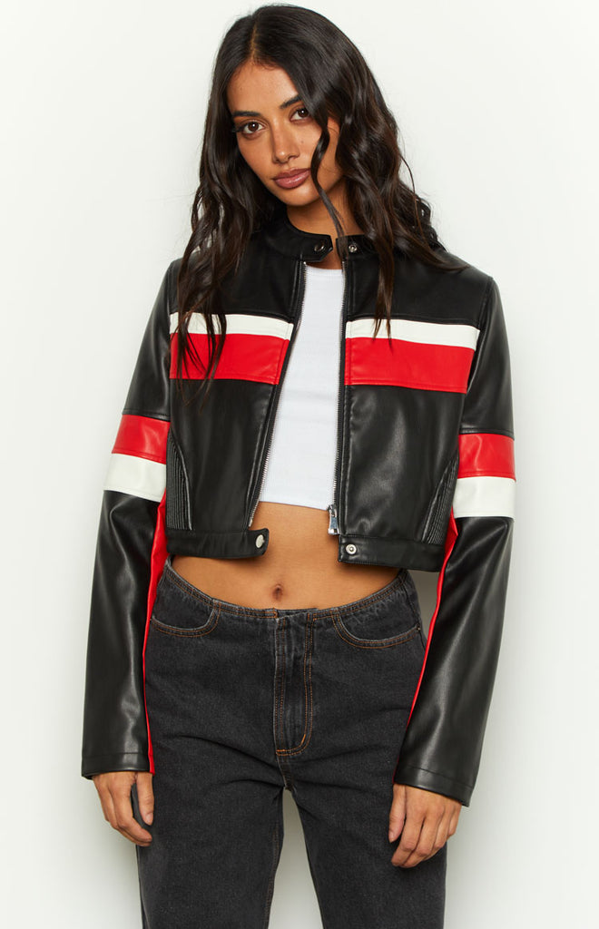 Jayella Black Moto Jacket – Beginning Boutique