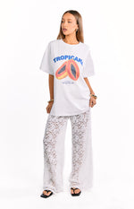 Jev White Lace Pants Image