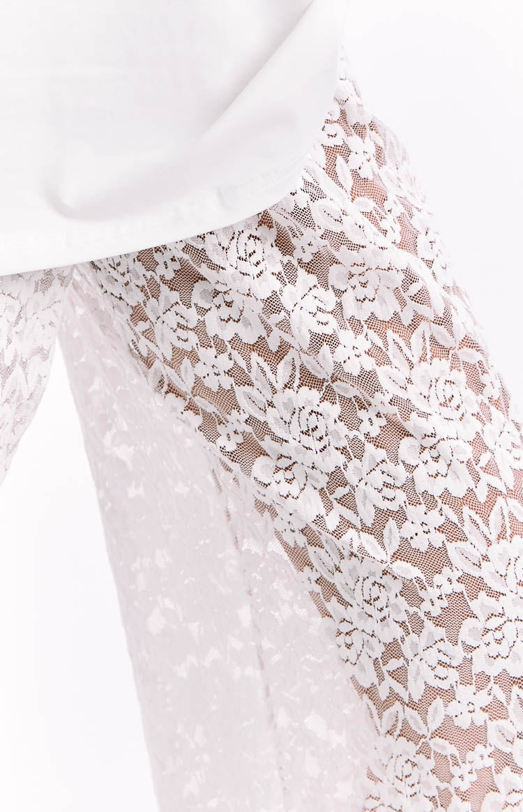 Jev White Lace Pants Image