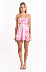 Josie Pink Floral Mini Dress Image