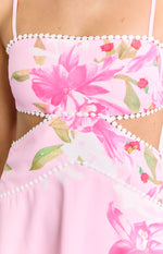 Josie Pink Floral Mini Dress Image