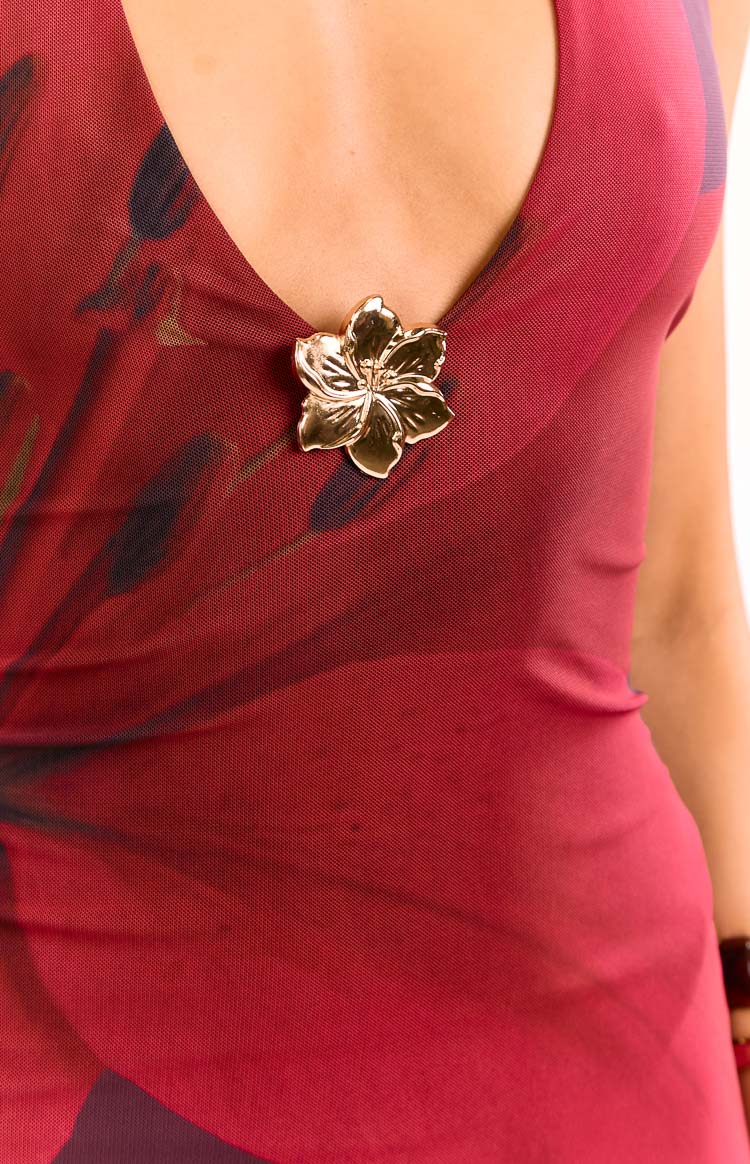 Julia Purple Floral Halter Neck Party Mini Dress Image