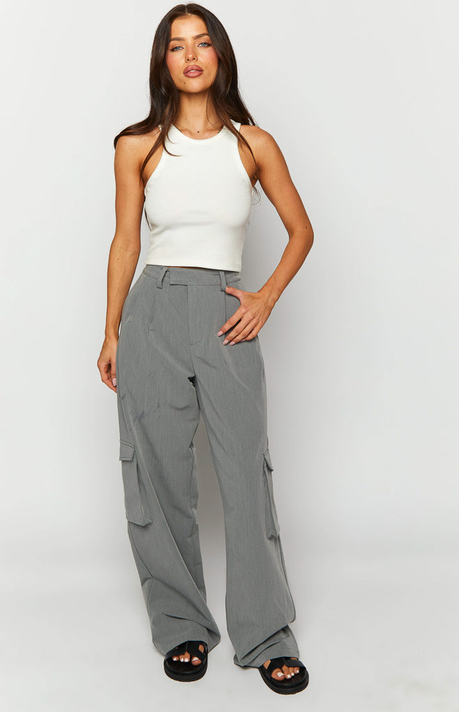 Kairos Grey Straight Leg Pants – Beginning Boutique