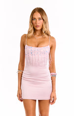 Keane Light Pink Party Mini Dress Image