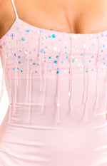 Keane Light Pink Party Mini Dress Image
