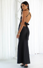 Kelcey Black Sequin Detail Formal Maxi Dress Image