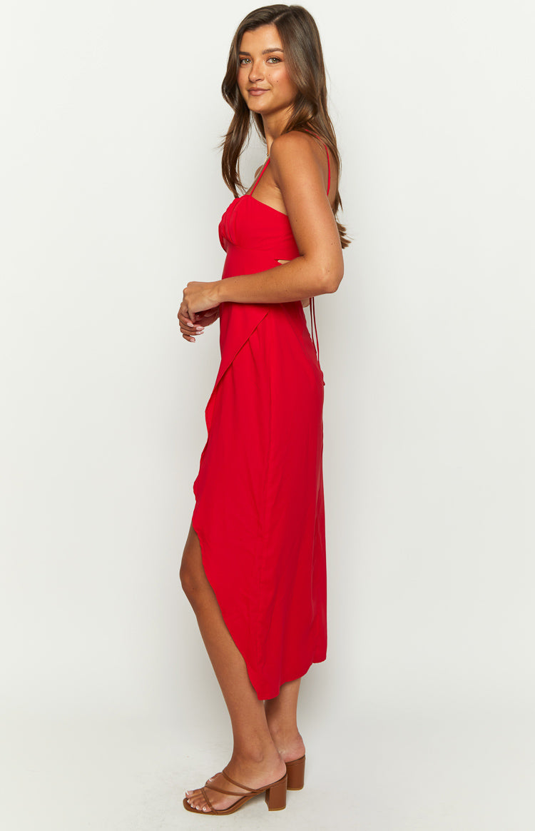Kirrily Red Midi Dress Image