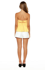 Klee Yellow Strapless Tie Back Top Image