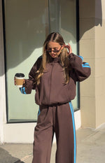 Kosie Chocolate And Blue Stripe Jacket Image