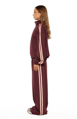Kosie Burgundy and Pink Stripe Track Pants Image