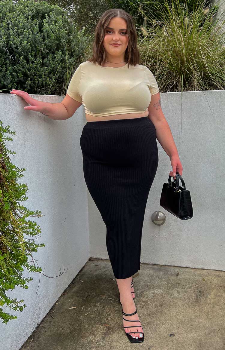 Knit midi skirt xxl sale