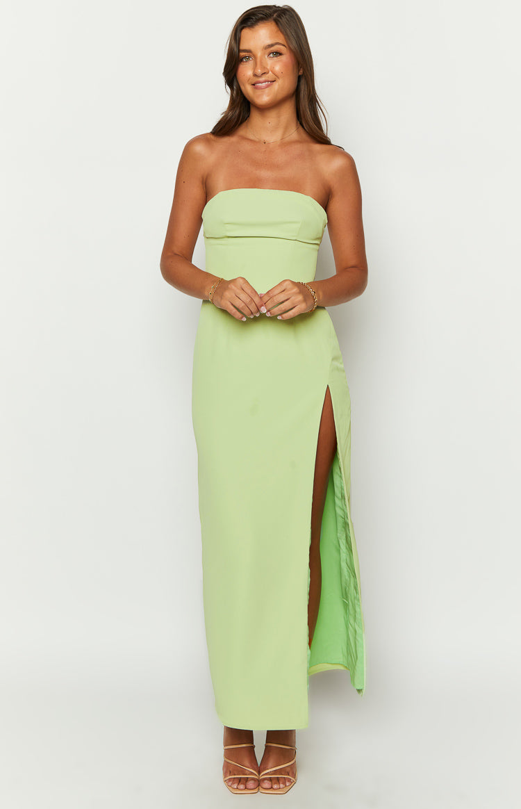 Lenora Green Strapless Maxi Dress Image