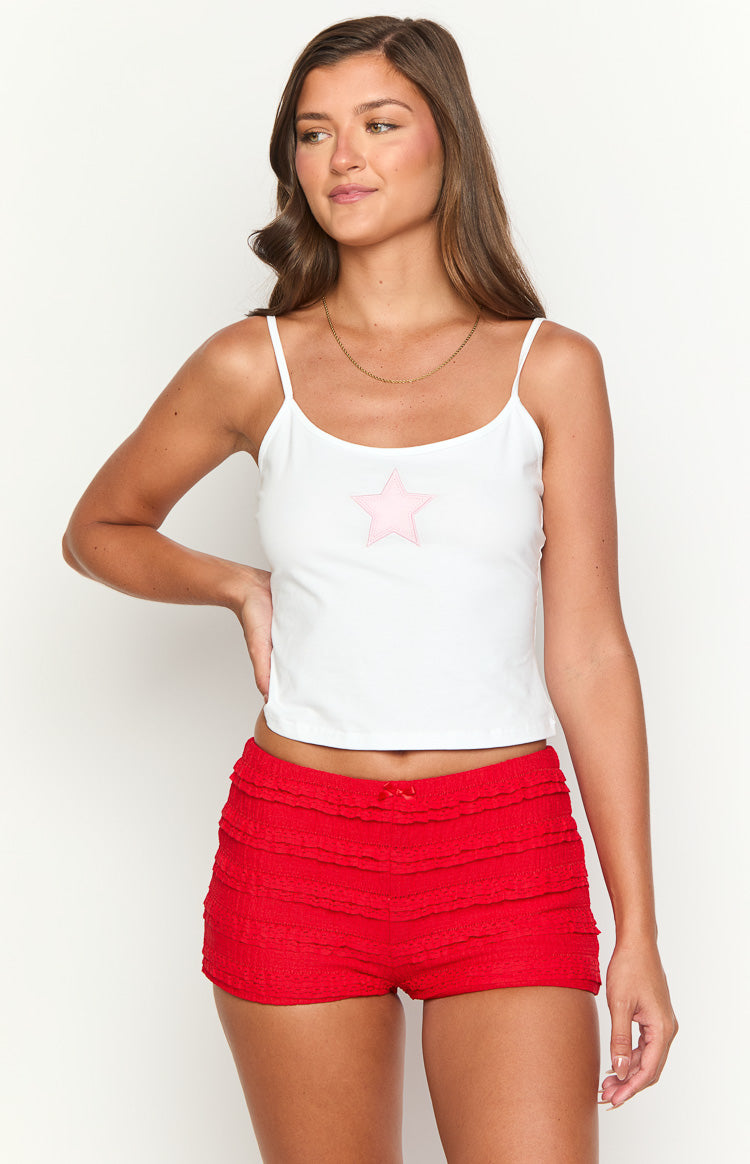 Leo Red Micro Shorts | Beginning Boutique AU
