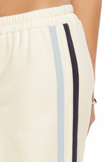 Leya White Contrast Stripe Pants Image