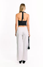 Lila Off White Buckle Pants Image
