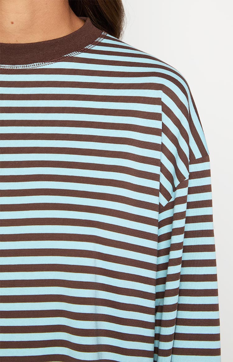 Lioness Bloom Chocolate Sea Stripe Long Sleeve Top