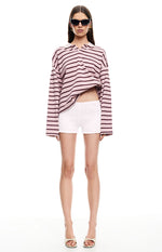 Lioness Rebels Jersey Burgundy Blush Stripe Image