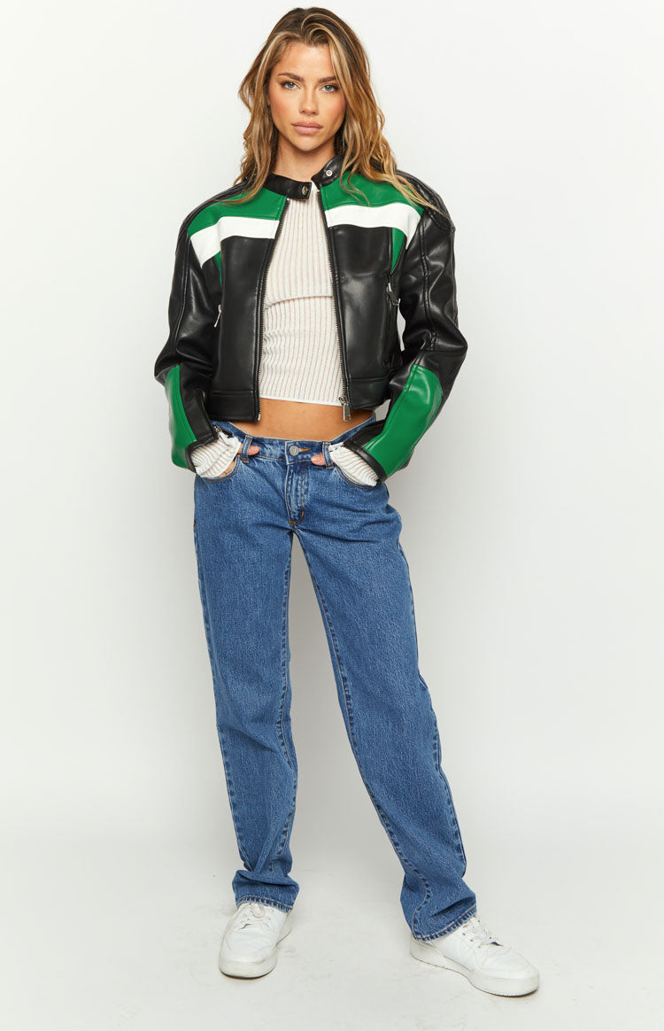 Lioness Green Nueve Biker Jacket Image