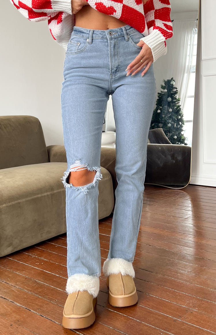 Loui Mid Wash Straight Leg Denim Jeans BB Exclusive Australia
