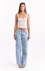 Louis White Floral Corset Top Image