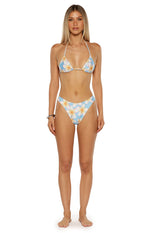 Love From Janet Holiday Print Triangle Bikini Top Image
