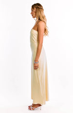 Maddix Yellow Strapless Formal Maxi Dress Image