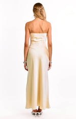 Maddix Yellow Strapless Formal Maxi Dress Image