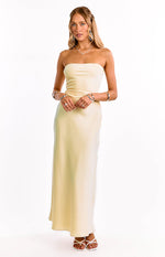 Maddix Yellow Strapless Formal Maxi Dress Image