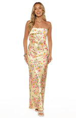 Maiah Yellow Bloom Maxi Dress Image
