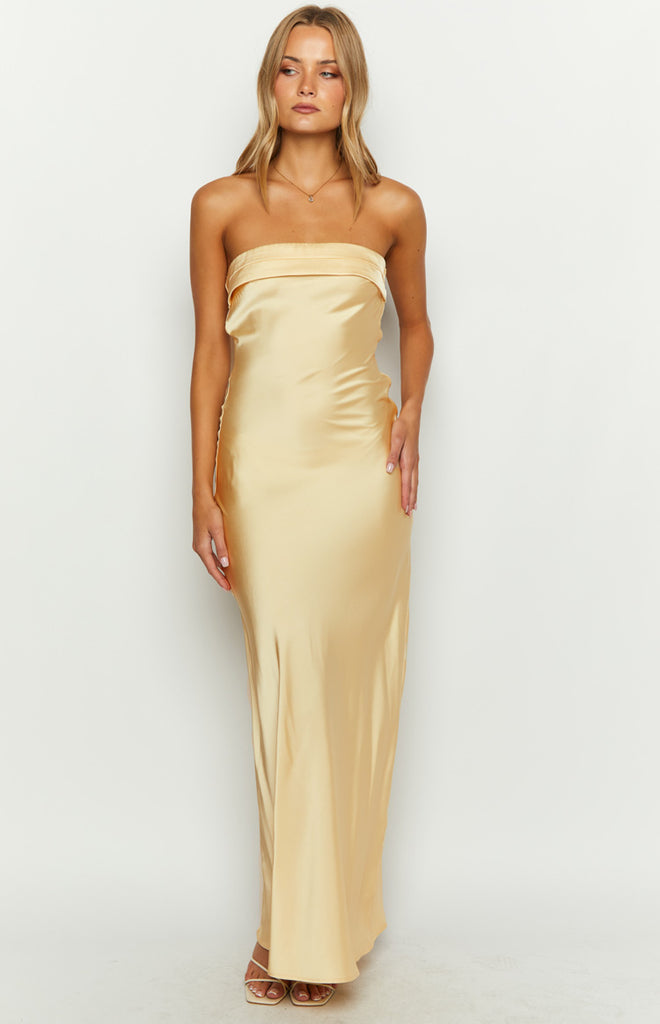 Maiah Yellow Maxi Dress – Beginning Boutique