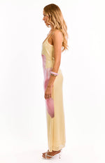 Marchelle Yellow Floral Sequin Maxi Dress Image