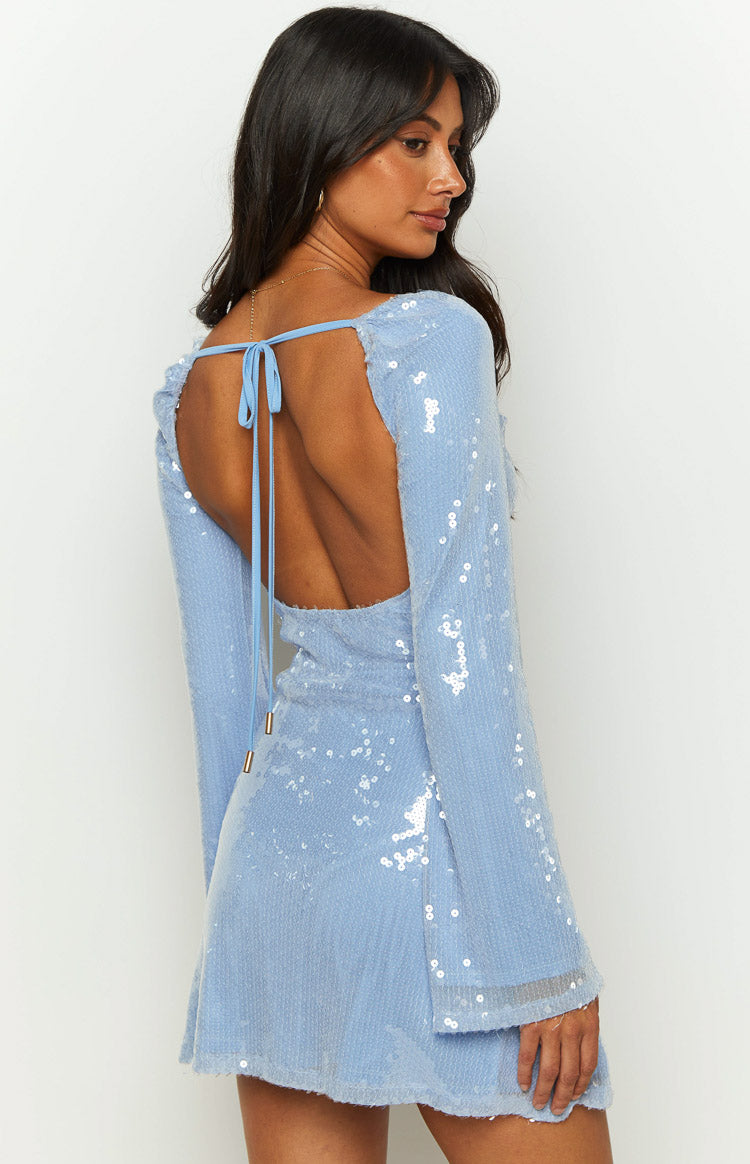 Marienne Blue Sequin Mini Dress Image