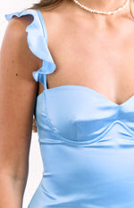 Milliana Light Blue Party Mini Dress Image