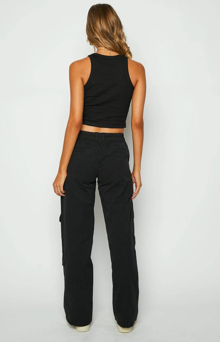 Millie Black Low Rise Cargo Trousers – Beginning Boutique