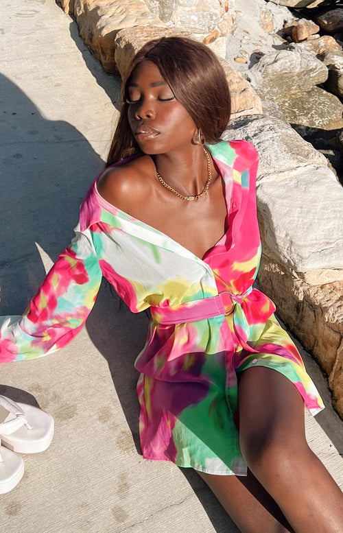 Floral button down dress on sale