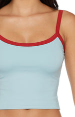Myles Blue Strappy Tank Top Image